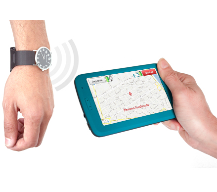 ist ein Ortungssystem aus einer GPS-Uhr für den Alzheimer und einem mobilen Empfänger